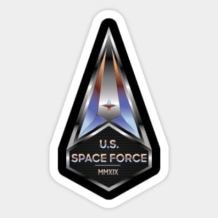 Space Force Official Service Patch -Metallic Colored Version Sticker